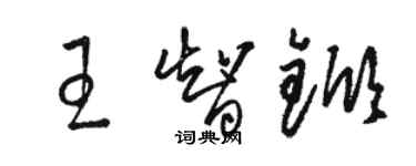 駱恆光王智杴草書個性簽名怎么寫