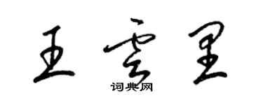 梁錦英王雲里草書個性簽名怎么寫