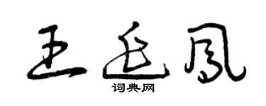 曾慶福王延鳳草書個性簽名怎么寫