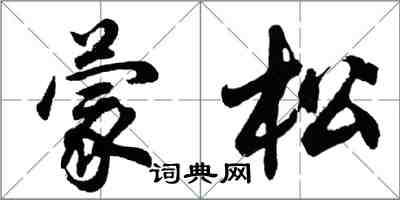 胡問遂蒙松行書怎么寫