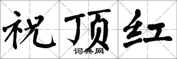 翁闓運祝頂紅楷書怎么寫