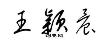 梁錦英王穎晨草書個性簽名怎么寫