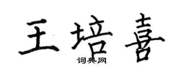 何伯昌王培喜楷書個性簽名怎么寫