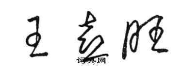 駱恆光王喜旺草書個性簽名怎么寫