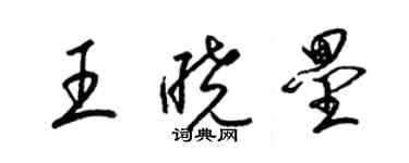 梁錦英王曉壘草書個性簽名怎么寫