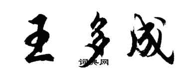 胡問遂王多成行書個性簽名怎么寫