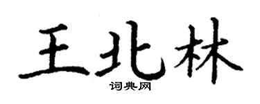 丁謙王北林楷書個性簽名怎么寫