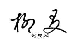 梁錦英柳友草書個性簽名怎么寫