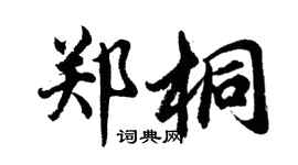胡問遂鄭桐行書個性簽名怎么寫