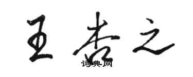 駱恆光王杏之行書個性簽名怎么寫