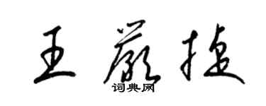 梁錦英王嚴捷草書個性簽名怎么寫