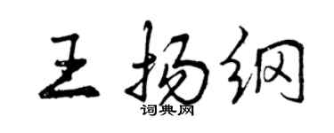 曾慶福王揚綱行書個性簽名怎么寫
