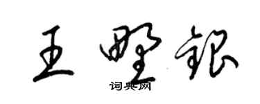 梁錦英王野銀草書個性簽名怎么寫