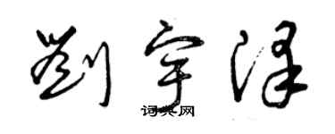 曾慶福劉宇澤草書個性簽名怎么寫