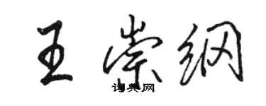 駱恆光王崇綱行書個性簽名怎么寫