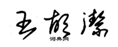 朱錫榮王胡潔草書個性簽名怎么寫