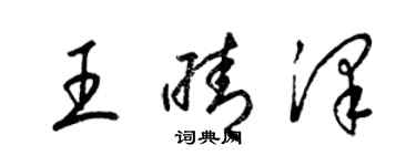 梁錦英王晴澤草書個性簽名怎么寫