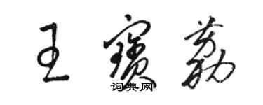 駱恆光王寶荔草書個性簽名怎么寫