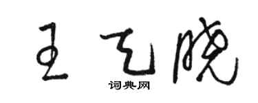 駱恆光王天曉草書個性簽名怎么寫