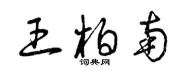 曾慶福王柏南草書個性簽名怎么寫