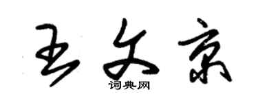 朱錫榮王文京草書個性簽名怎么寫