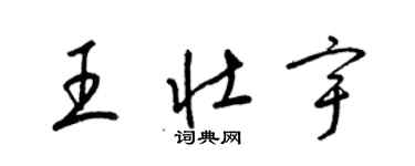 梁錦英王壯宇草書個性簽名怎么寫
