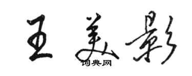 駱恆光王美影行書個性簽名怎么寫