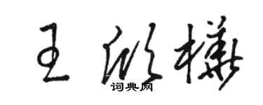 駱恆光王欣樺草書個性簽名怎么寫