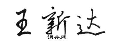 駱恆光王新達行書個性簽名怎么寫