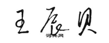 駱恆光王辰貝草書個性簽名怎么寫