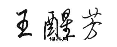 駱恆光王醒芳行書個性簽名怎么寫