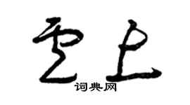 曾慶福盧上草書個性簽名怎么寫