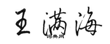 駱恆光王滿海行書個性簽名怎么寫