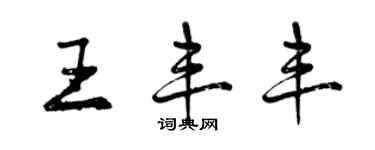 曾慶福王豐豐行書個性簽名怎么寫