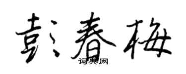 王正良彭春梅行書個性簽名怎么寫