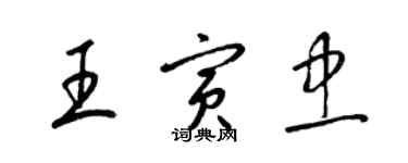 梁錦英王寅忠草書個性簽名怎么寫