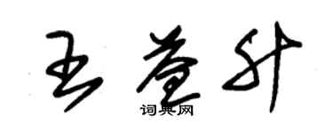 朱錫榮王益升草書個性簽名怎么寫