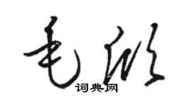 駱恆光毛欣草書個性簽名怎么寫