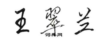 駱恆光王翠蘭行書個性簽名怎么寫