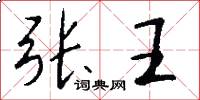 張王怎么寫好看