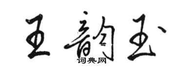 駱恆光王韻玉行書個性簽名怎么寫