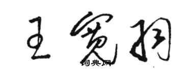 駱恆光王寬羽草書個性簽名怎么寫