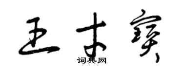 曾慶福王才寶草書個性簽名怎么寫