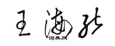 駱恆光王海能草書個性簽名怎么寫