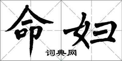 翁闓運命婦楷書怎么寫