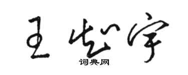 駱恆光王知宇草書個性簽名怎么寫