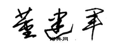 朱錫榮董建軍草書個性簽名怎么寫
