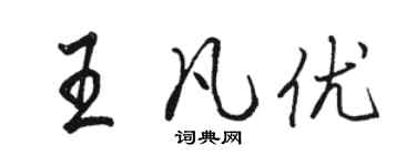 駱恆光王凡優行書個性簽名怎么寫