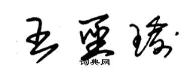 朱錫榮王聖瑜草書個性簽名怎么寫