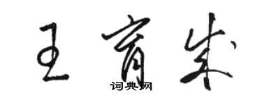 駱恆光王育成草書個性簽名怎么寫